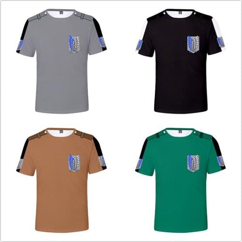 2 To 14 Years kids T Shirt Anime Attack On Titan 3D Print tshirt T-shirt Boys Girls Harajuku T Shirts Tee Children Clothes