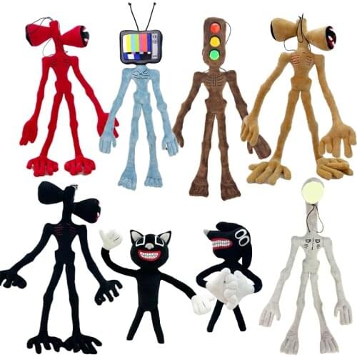 55CM Bendable Siren Head Plush Toys Office Decoration Standing Siren Head Stuffed Toy Desktop Ornaments Plushie Dolls