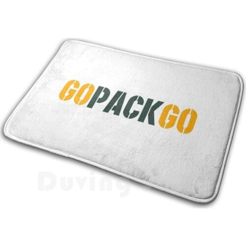 Go Pack Go Soft Non-Slip Mat Rug Carpet Cushion Golang Pack Packers Green Bay Football Super Bowl Lambeau Field