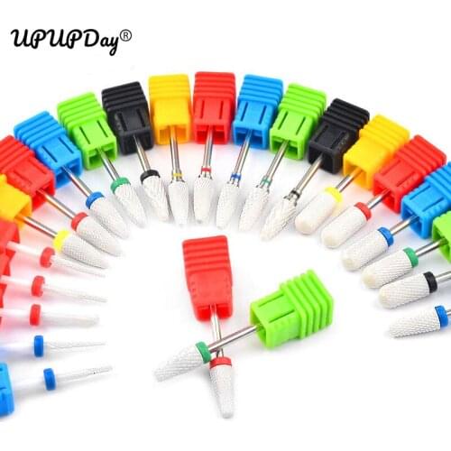 Ceramics Carbide Tungsten Cutter Head Nail Bit Wearproof Manicure Polishing Cleaner Cuticle Polishing Tools for Manicure Drill