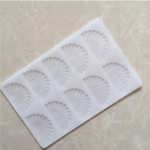 Creative fan insert piece of silicone Mold DIY cake mold accessories lace mold