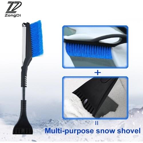 Multi-functional retractable ice shovel snow brush cleaning tools for Ford Focus 2 3 VW Passat B6 B5 B7 Toyota Avensis Skoda