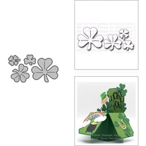 2021 New Four-leaf Clover Shamrock Metal Cutting Dies for DIY Scrapbooking Decor and Card Making Paper Craft Embossing No Stamps