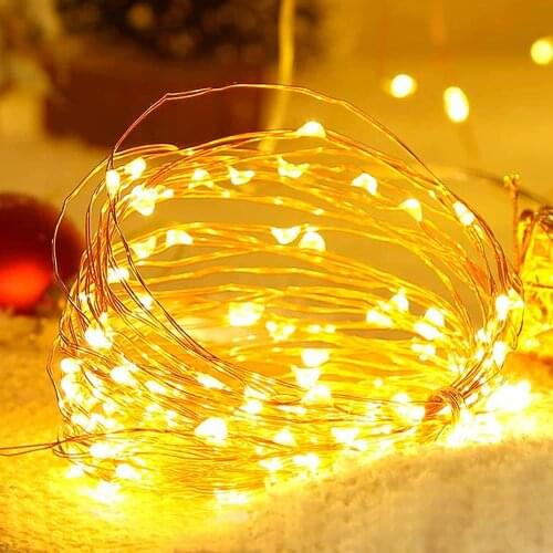 2021 New USB LED String Fairy Lights Home Party Christmas Wedding Room Decoration Light 2M 5M Bedroom Festival Lighting