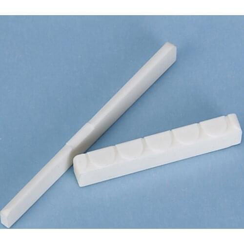 NEW Bone Bridge saddle & Nut Slotted Set Compatible with classical guitar