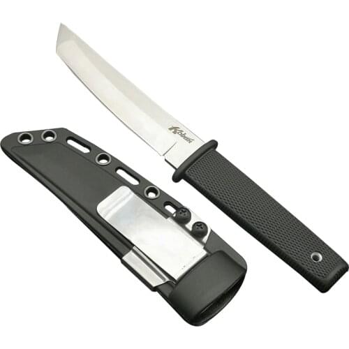 DuoClang Cold Tanto Fixed Blade Knife Kydex Sheath 440 Steel Blade Hunting Army Tactical Knives Survival Tools