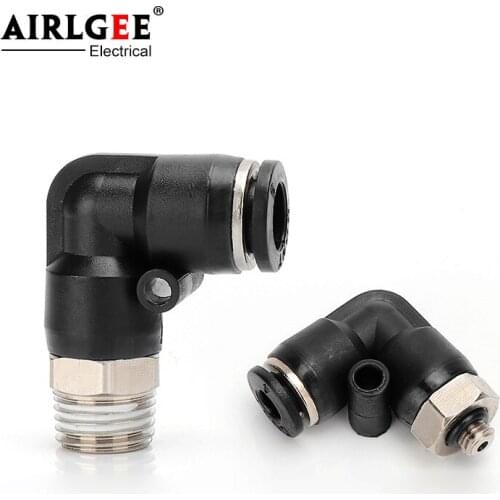 PL4-01/6-01/8-01/4-02/6-02/8-02/10-03/14-03 L Type High quality PL right angle push-in fittings pneumatic quick coupler