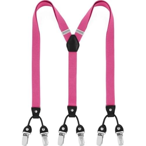 2020 New Fashion men or women suspsneder Purchasing Festival Promotion Slim adjustable 6 clips braces suspenders 2.5cm width