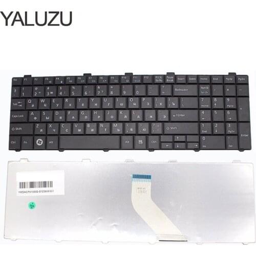 YALUZU Russian Keyboard for Fujitsu Lifebook A530 A531 AH530 AH531 AH502 NH751 RU Black laptop keyboard