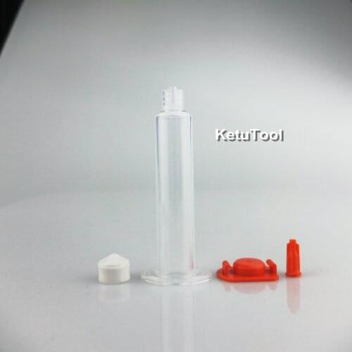 50pcs/lot 10cc Clear Air Dispense Syringe Barrel 4-pieces(barrel+piston+tip cap+end cap), glue cartridge, liquid dispenser