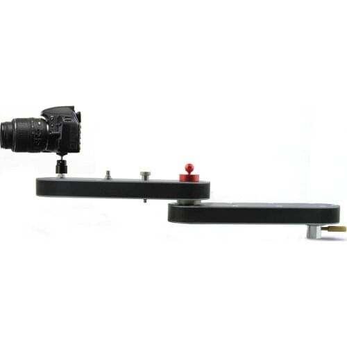Camera Slider Rail Track Dolly with Panning and Linear Motion Extends Up to 4x Distance for DSLR Camera GoPro Smartphone Video