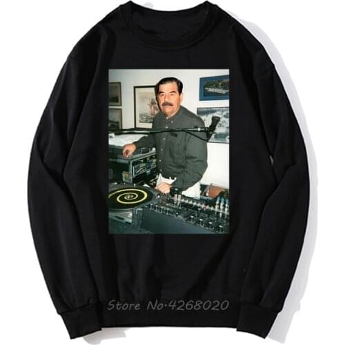 Dj Saddam Hussein Technics 1200 Iraq House Edm Hip Hop hoodie Mens Pullover Fleece Hoodies Sweatshirt Streetwear Harajuku