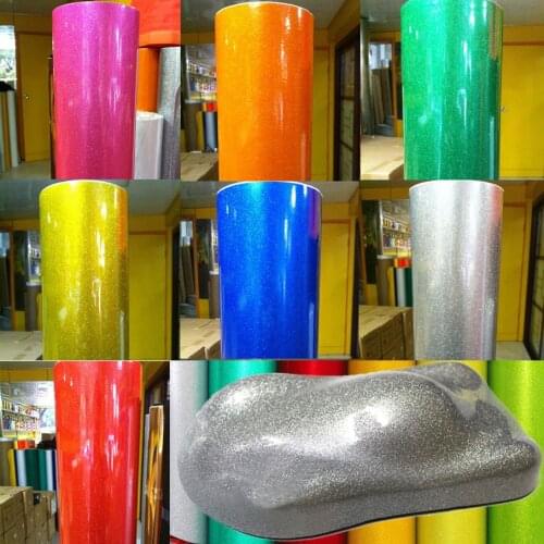 Premium High glossy silver Red gold grey Diamond pearl glitter wrapping vinyl film Glossy silver diamond glitter car sticker