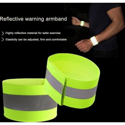 High Quality Riding Reflective Safety Vest Dropshipping High Elastic Night Effect Arm Band Running Cycling Bracelet
