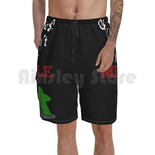 I Didn't See Your Meeple On It Beach Shorts Men Beach Pants Swimwear Board Games Meeple Carcassonne Agora Terror In