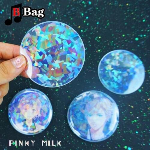 Ita Bag Pins Badge Protective Case Laser Shining Broken glass for 37mm & 82mm Ita Bag Accessories Anime Badges Decoration
