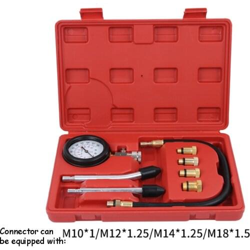 1 Set Cylinder Pressure Gauge Automotive Test Kit Pressure Detection Tool Gasoline Engine Compression Tester 0-300psi