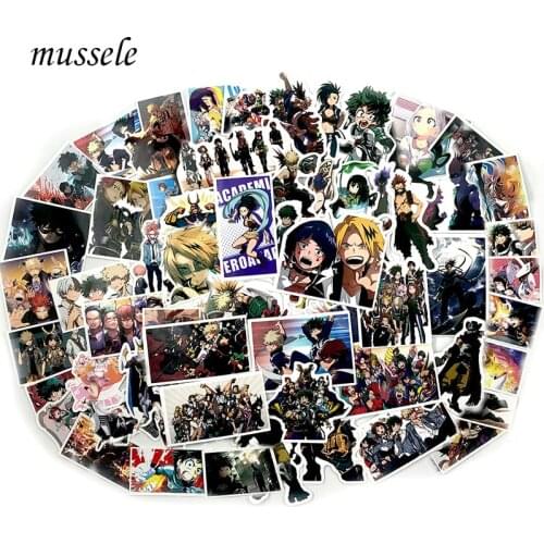 100pcs/Japanese Animation My Hero Handsome Sticker For Motorcycle Refrigerator Skateboard Guitar Game Machine Notebook Computer