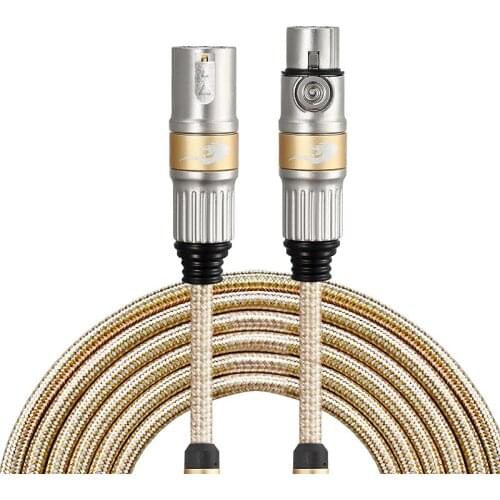 3-Pin) XLR Microphone Cable Male to Female Audio Cable for Mixer/Sound System/Power Amplifier/Camera/Mic/Stage/Studio Cords