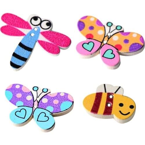 Sewing Christmas buttons 30pcs 2 Holes Tree snowflake Owl Cartoon Wooden Buttons for scrapbooking DIY Clothes accesorries