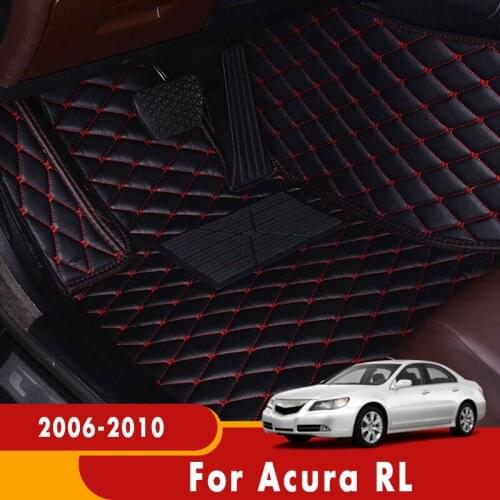 Car Floor Mats Rugs For Acura RL 2010 2009 2008 2007 2006 Leather Waterproof Car Carpets Custom Auto Interior Accessories Covers