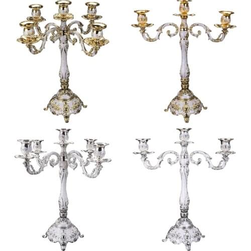 Noble Candlestick Pillar Candle Holder Event Church Candelabrum Candelabra