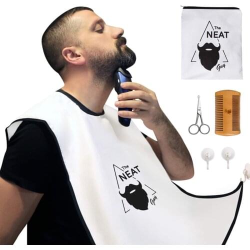 Shaver Apron Reusable Hairdressing Unisex Facial Hair Beard Shave Haircut Cape Catcher Cloth Hair Trimming Barber Accessories