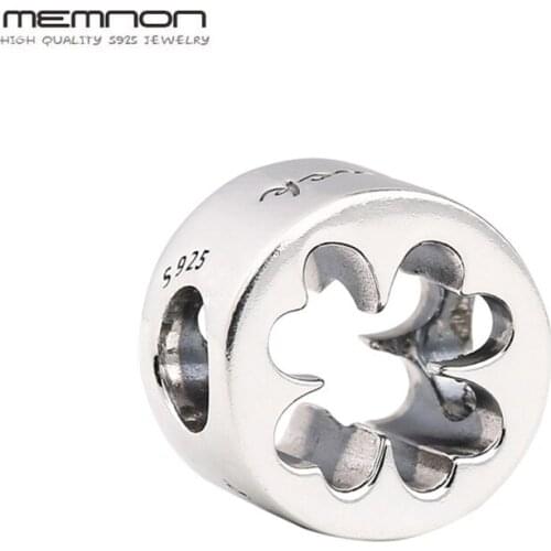 New 925 Sterling Silver Clover Cut Out Charms lucky beads fit Original bead charm bracelets bangle DIY for women fine jewelry