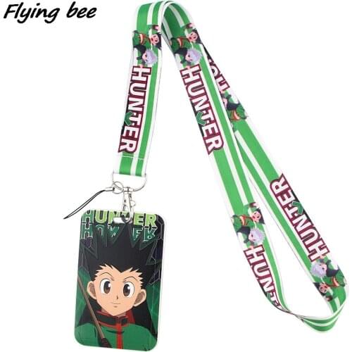 Flyingbee X1274 Anime Hunter Boy Cartoon Card Holder ID Holder Bus Card Holder Staff Card Bank Credit Card Holder With Lanyard