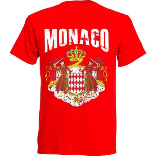 T Shirt Cotton Men Short Sleeve Hot Summer Sale Monaco T-Shirt Vintage Kanada Mens Footballer Fashion Classic