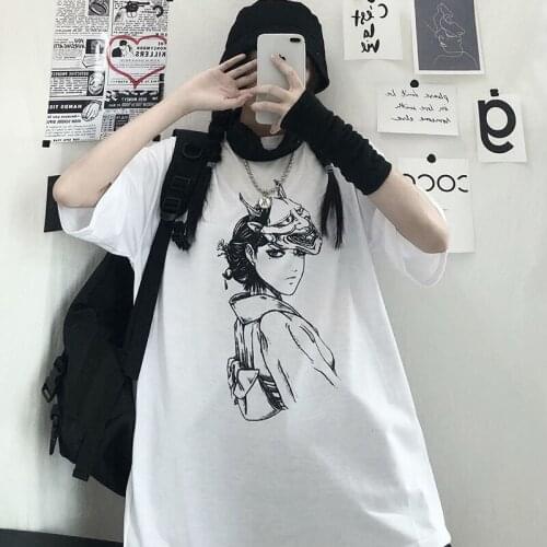 Womens T-shirt vintage female dark garbage tee tops tshirts Harajuku loose hip-hop girl short-sleeved Korean summer streetwear