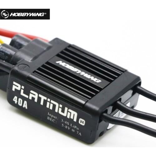 Original Hobbywing Platinum 40A V4 Brushless Electronic Speed Controller ESC for RC Drone Heli FPV Multi-Rotor