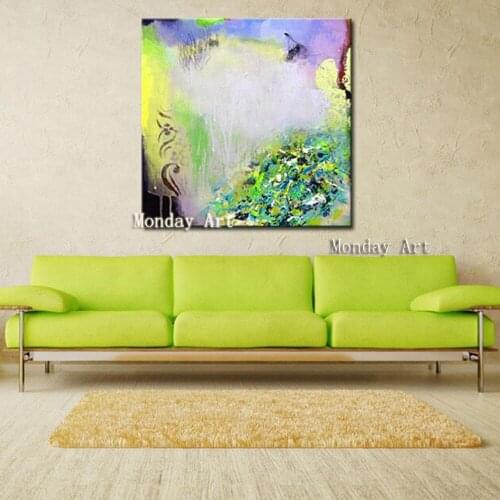 Abstract art handmade oil painting best handpainted modern colorful landscape canvas picture for living room wall decor artwork