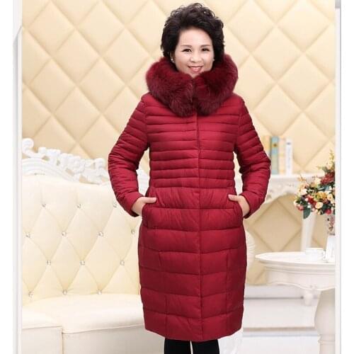 Manteau Femme Hiver White Duck Down Plus Size XXXXXL Thin Warm Jacke Women Ladies Winter Coat Fox Fur Collar XC026