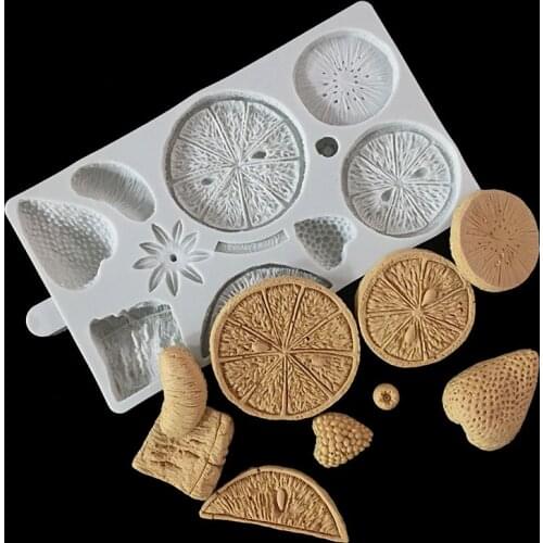 Minsunbak Strawberry Lemon Slice Cashew Silicone Chocolate Molds Fruit Series Cake Baking Decoration Kitchen Baking Tools