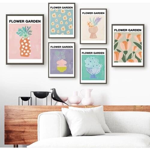 Modular Canvas Fruit Market Flower Garden Daisy Pictures Painting Home Decor Prints Poster Living Room Modern No Frame Wall Art
