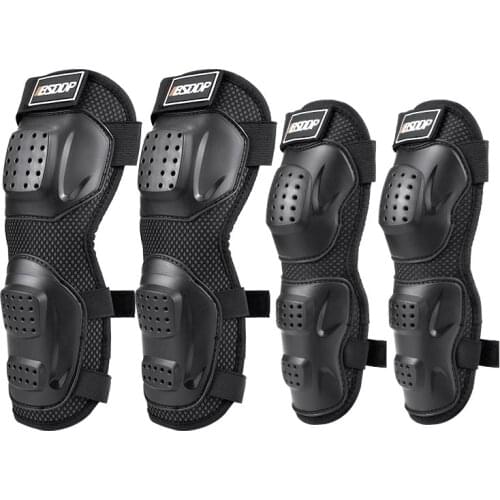 VEMAR Knee Pads Kneepad Motorcycle Protect Knee & Legs Knee Guard Knee Pads Tactical Firmly Fixed Adjustable Elbow Pad Arm Black