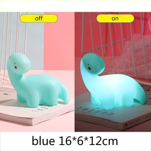 Cartoon Dinosaur Lamp Night Light Children Kids Toys Birthday Xmas Gift Home Decorations Bedroom Bedbeside Light