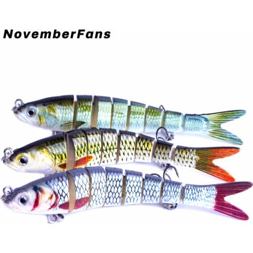 NovemberFans 14cm 26g Multi 8 Segments Jointed Swimbait Sinking Wobblers Hard Artificial Bait For Fishing Tackle Lure Minnow