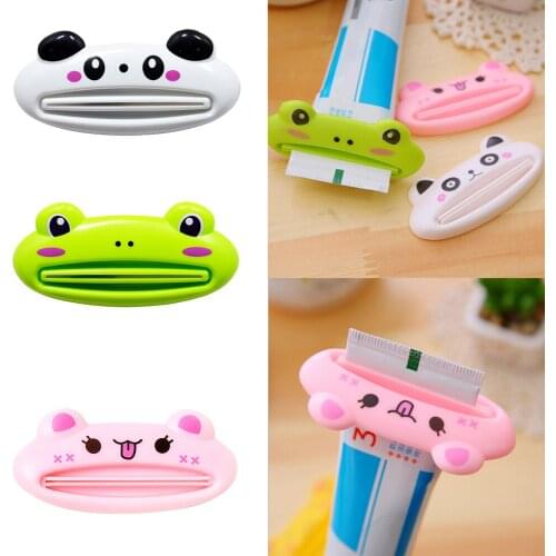 Bathroom Tube Squeezer Easy Cartoon Toothpaste Dispenser Rolling Holder Toothbrush Holder Kitchen Bathroom Decoration Accessory