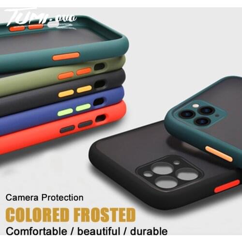 Shockproof Armor Case For iPhone 11 Matte Camera Protection Translucent Cases For iPhone 11 Pro Max XR XS X 8 7 6S 6 Plus Cover