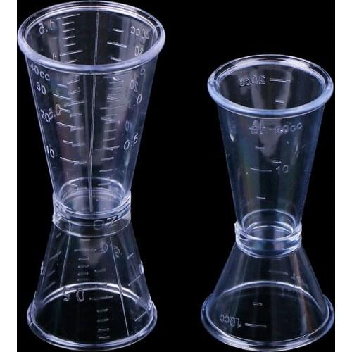 20/40ml Transparent Resin Bar Wine Cocktail Shaker Jigger Double Shot Short Drink Mixer Wine Measurer Cup Accessories