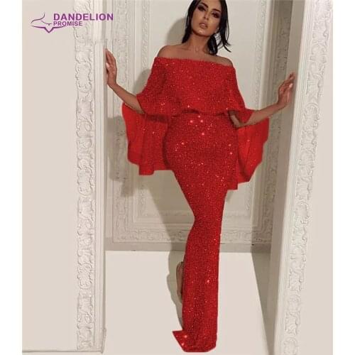 Rose Gold Sleeveless Shawl Luxury Evening Dresses For Women 2021 Dubai Mermaid Sequined Sparkle Formal Party Gowns