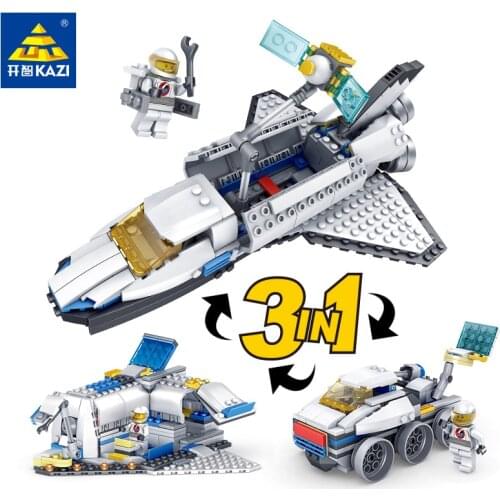 Famous brand in China Space Shuttle Building Blocks Assemble Small Particles 3 in 1 Building Blocks Compatible with other brands