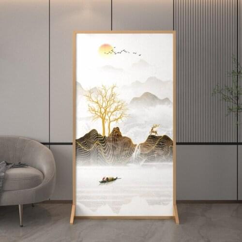 Light luxury Nordic style custom art screen partition living room office entrance entrance new Chinese mobile screen
