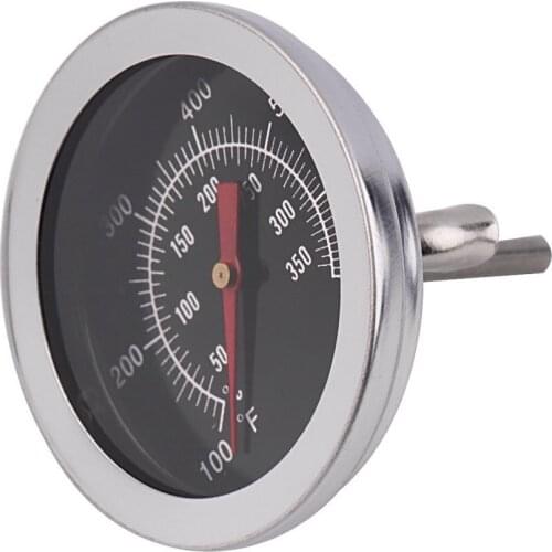 Stainless Steel BBQ Accessories Grill Meat Thermometer Dial Temperature Dual Gauge Gage 500 Degrees Celsius Kitchen Tools