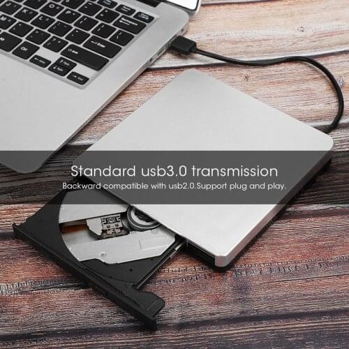 USB 3.0 Slim External DVD RW CD Writer Drive Burner Reader Player Aluminium Shell External Optical Drives For Desktop PC Laptop