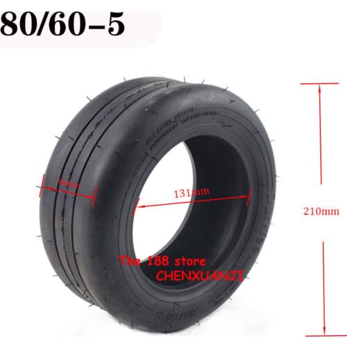 High quality 80 / 60-5 tubeless vacuum tire for Xiaomi 9 balance car 8 inch kart front wheel vacuum tire