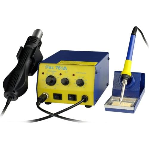 YAOGONG 761A 2-in-1 Mobile Electronic Repair Tool Adjustable Constant Hot Air Gun Desoldering Station 220V/110V