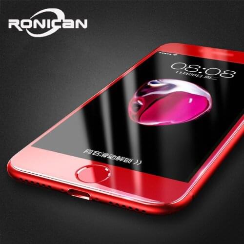 RONICAN For iphone 8 plus 6 6s Screen Protector 3D 0.3MM Full Cover Film Red Tempered Glass For iphone 7 8 Plus Screen Protector